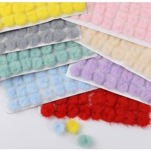 80pc 30mm Mink Fur Ball Fur Pom Pom Jewelry Making DIY for Shoes Clothes Earrings Ring Jewelry Accessories Materials