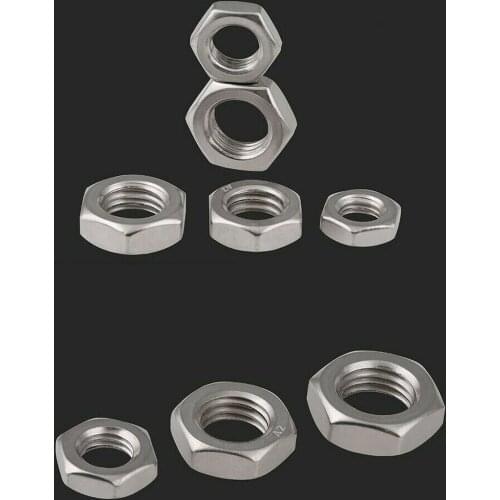 304 stainless steel fine tooth hexagon thin nut M6M8M10M12M14M20*0.75/1.25/1.5