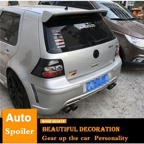 For Volkswagen Golf 4 Spoiler Sport ABS Material Car Rear Wing Primer Color Trunk Rear Spoiler 2004 2005 2006 2007 2008
