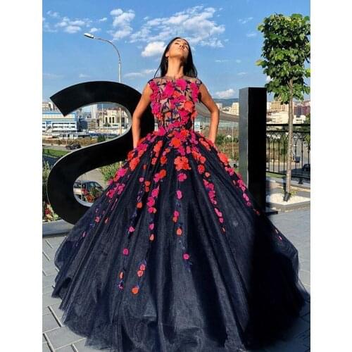 2020 Vintage Ball Gown Prom Dresses Sheer Lace Top Floral Appliques South Africa Formal Evening Gowns Vestidos de festa Occasion