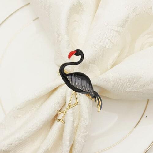 10pcs Western Restaurant Hotel Flamingo Napkin Ring Napkin Buckle Napkin Ring Cloth Ring
