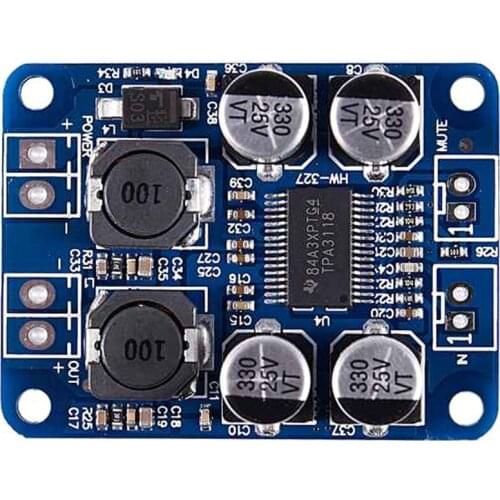 10Pcs TPA3118 PBTL Mono Digital Amplifier Board 1X60W 12V 24V POWER AMP