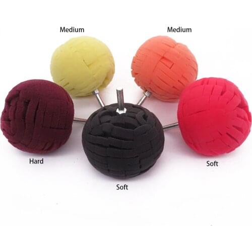 100pcs wholesale Auto Wheel Polishing Sponge Used for Electric Drill 80mm Burnishing Ball Polishing Cone Car Hub Buffing Sponge