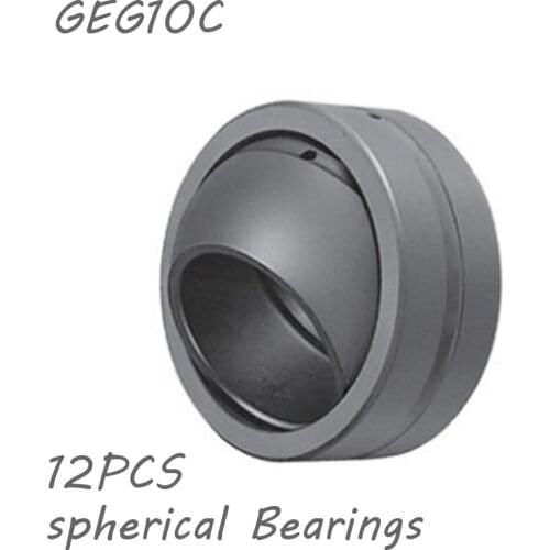 12pcs Spherical Bushing Plain Bearing rod end Bearings GEG10C for 10mm guide