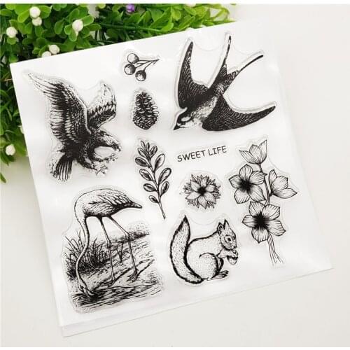 14*14CM Eagle Transparent Clear Stamp Silicone Stamp/Seal DIY Scrapbooking/Photo Album Easter Stamp Sheets