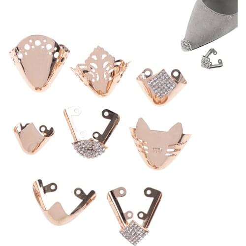 2PCS Fashion Metal Shoes Toe Protection Shoe Decorations High Heels Repair Accessories High Heels Shoe Care Clips