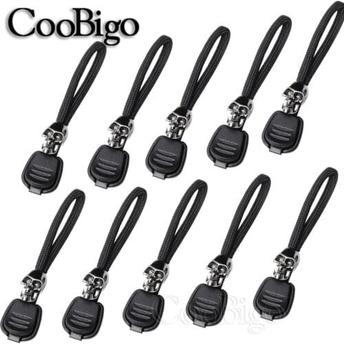 5pcs Skull Bead Charm Zipper Pull Metal For Outdoor Bag Garment Knife Lanyard Backpack Paracord Accessories
