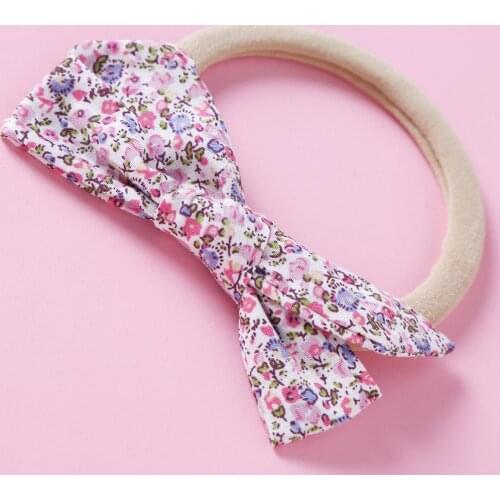 Baby Girl Accessories Print Bow Hair Clips For Newborns Elastic Hairbands Children Crown On the Head Fashion Hair Ties For Kids