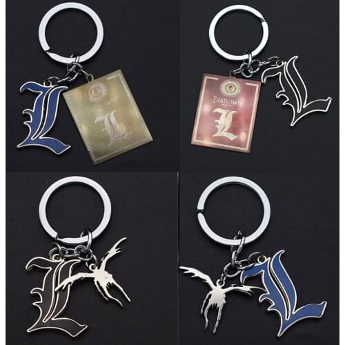 5 Style Death Note Ryuk Ryuuku Rem metal figure doll Key Chain Fashion Jewelry bag Pendant keyrings keyholds for gift