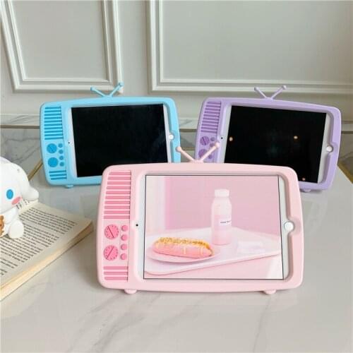 Case For iPad Pro 11 / 9.7 2017 2018 5th 6th 7th 10.2 Cartoon Kids hand-held Cover For iPad air 10.5 Mini 2 3 4 5 Silicon Funda