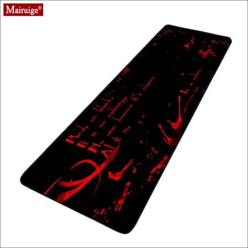 Simplicity Letter Black and Red Mouse Pad XXL Gamer Desk Mat Computer PC Large Gaming MousePad 90x40cm for Laptop Table Pads