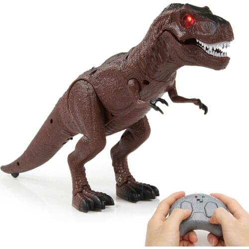 RC Dinosaur Tyrannosaurus Rex Intelligent Animal Toy Infrared Remote Control Walking Figure Electric Toys for Kids