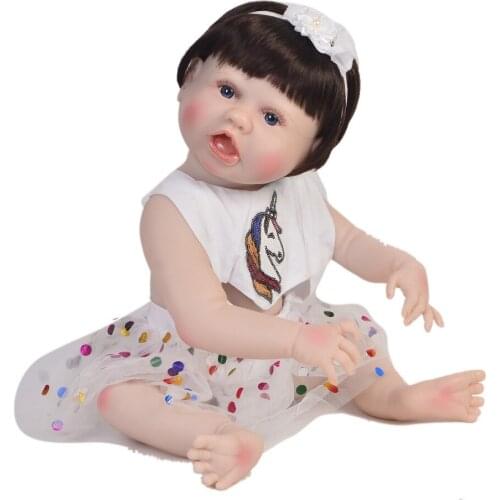 DollMai 57CM Full vinyl Silicone Girls Reborn Baby Doll Bathe Toys Lifelike Princess Girl Dolls real Bebes Reborn Boneca Menina