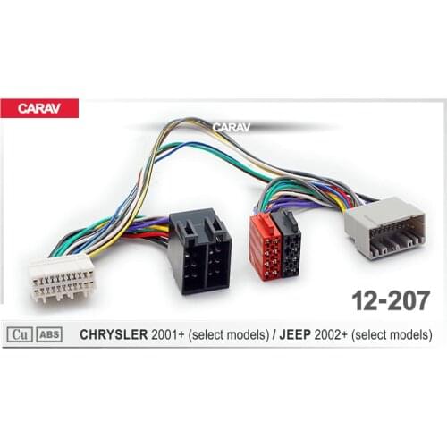 CARAV 12-207 Adapter cable ISO T-Cable for CHRYSLER (select models) for JEEP Parrot THB SOT T-Harness Adaptor ISO Wiring Lead
