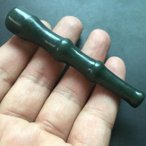 Chinese Hand-carved Natural Hotan jade cigarette holder