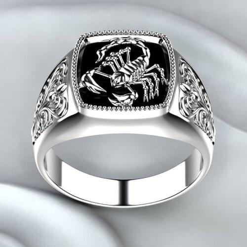 Fashion Scorpion Rings Vintage Punk Color Embossed Poison Scorpion Finger Ring For Men Women Anniversary Gift Z5T498