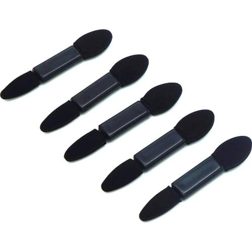 100pcs Disposable Eyeshadow Brushes Dual Sided Sponge Nylon Sets & Kits Eye Shadow Brushes Makeups For Cosmetic Applicator Black