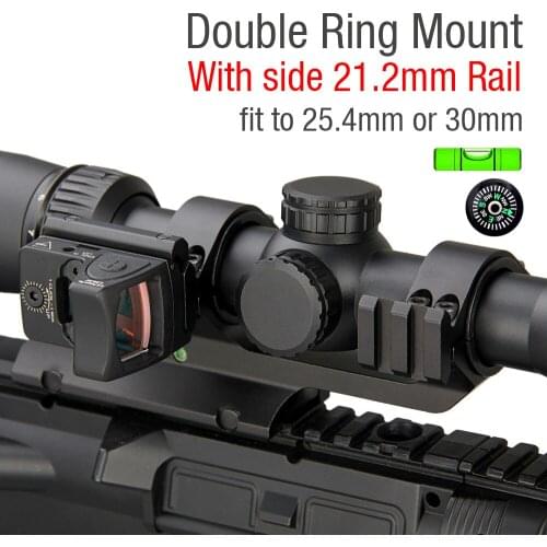 Hunting 25.4-30mm Rifle double Scope ring Mount with rails GZ24-0196