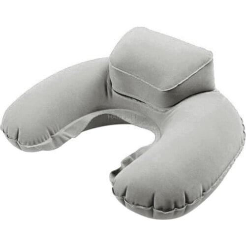 Portable U-shaped neck brace pillow inflatable cervical traction pad health care neck brace relax muscle fatigue relief