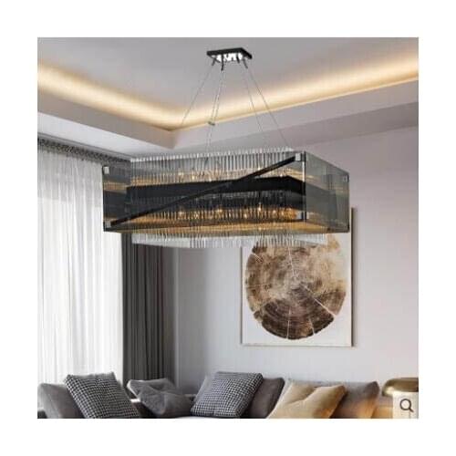 Post-modern luxury chandelier creative living room chandelier Nordic style restaurant glass design crystal bar chandelier
