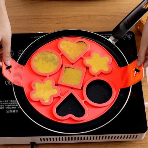 Silicone Non Stick Egg Pancake Moulds Reusable Fantastic Egg Pancake Flip Cooker Baking Mould Kitchen Accessories