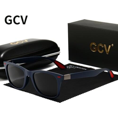 GCV Brand Design Polarized Sunglasses Men Women Driver Shades Male Vintage Sun Glasses Leisure Spuare Mirror Summer UV400O CuloS