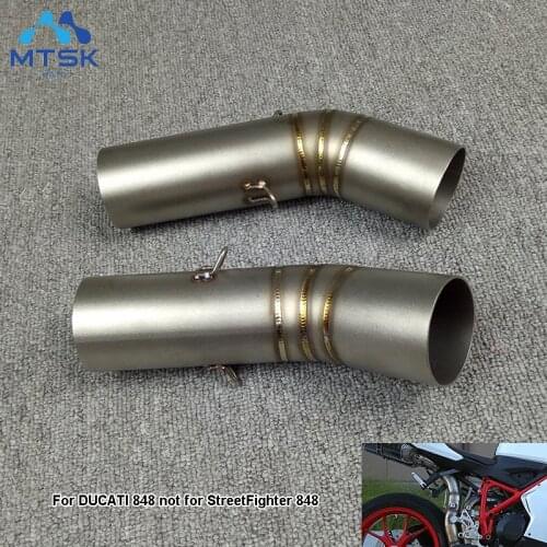 Motorcycle Exhaust middle pipe Round Muffler For Ducati 848 Connect Muffler Link Moto Accessories Slip-On