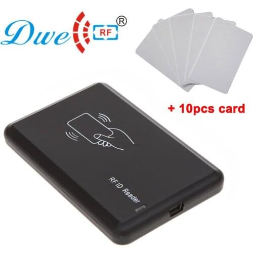 DWE CC RF control card readers 125khz USB RFID EM4305 T5577 reader and writer with 10pcs writable card