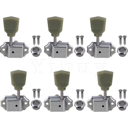 Yibuy Green Tulip Button Machine Heads For Classical Guitar