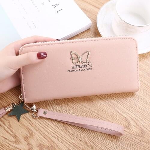 Ladies Clutch Long Wallets Simple Mobile Phone Bags Square Money Bag Multifunctional Zipper Card Holder for Women cartera mujer