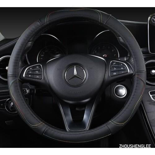 ZHOUSHENGLEE Microfiber Leather Car Steering Wheel Cover For Kia Ceed Rio 3 4 Sportage Sorento Cerato Optima Picanto KX K
