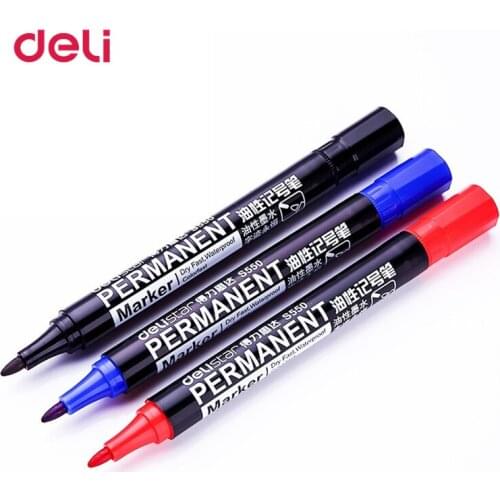 1pc Deli Waterproof Permanent CD Marker Pens Painting Drawing Markers Pen Fast Dry Oily Ink School Office Supplies Stationery