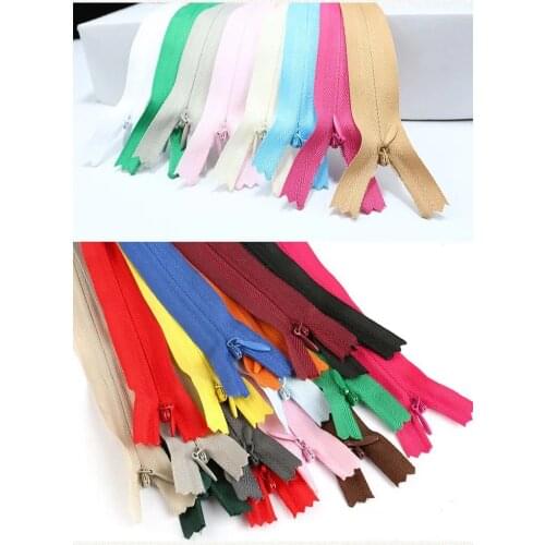 10pcs 3# 18cm 25cm 30cm 40cm 50cm 60cm Invisible Zippers DIY Sewing Zippers for Tailor Garment Handcraft 15Color