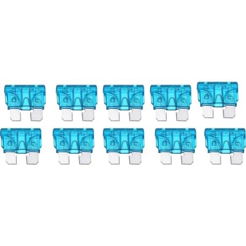 10pcs/set 15A PC + Zn Alloy Car Fuse Blue Color Coded Standard ATO/ATC Blade Fuse for Car Auto Truck