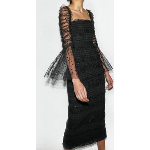 2021 New arrive dot white/black dress