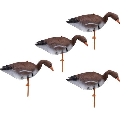 4pcs 3D Floating Goose Decoy for Hunting Fishing Garden Decors Pest Scarer Scarecrow Outdoor Bird Flyer Lawn Pond Ornaments