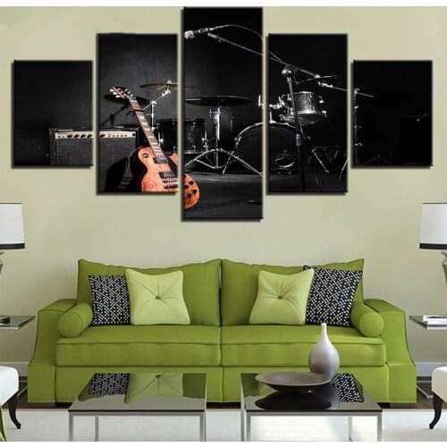 5D Diy Diamond Painting Vintage Guitar Instrument Rhinestones Mosaic Full Square Round Cross Stitch Handmade Hobby 5PcsZP-4347