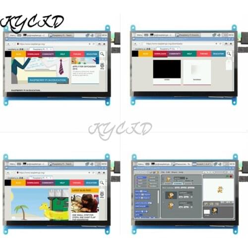 7 Inch 800*480 Capacitive Touch Screen HDMI-Compatible IPS Monitor LCD Display Module For Raspberry Pi 3B+/4B