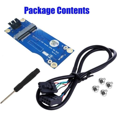 Mini PCI-E to USB Adapter With SIM card Slot for WWAN/LTE Module