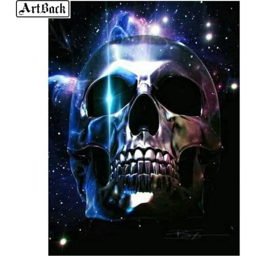 5d diy diamond painting skull icon full square drill 3d diamond embroidery set full round diamond mosaic sticker