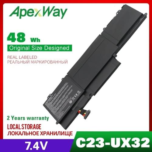 Apexway 6520mAh Laptop Battery for ASUS VivoBook U38N U38N-C4004H ZenBook UX32 UX32A UX32VD UX32LA C23-UX32