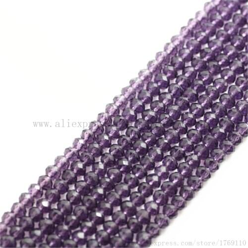 Isywaka Purple Color 1800pcs 2mm Rondelle Austria faceted Crystal Glass Beads Loose Spacer Round Bead for Jewelry Making