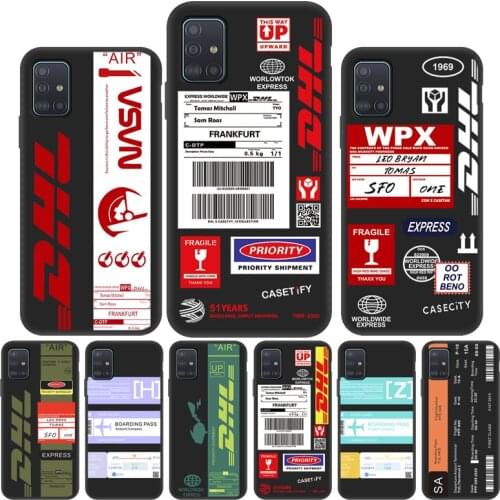 DHL Express Phone Case For Samsung A51 Case For Samsung A52 A71 A50 A72 A70 A12 A21S A32 A31 A30 A21 A70e A11 A42 A40 A41 Cover