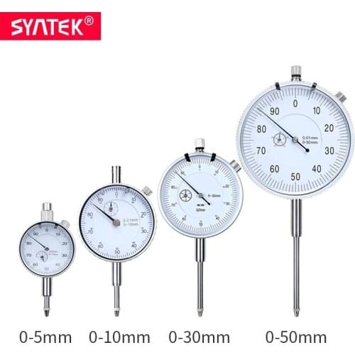 0.01mm Dial Indicator Gauge Shockproof dial gauge Indicator 0-5-10-30-50mm Analog Micrometer Alloy Probe Measure Instrument Tool