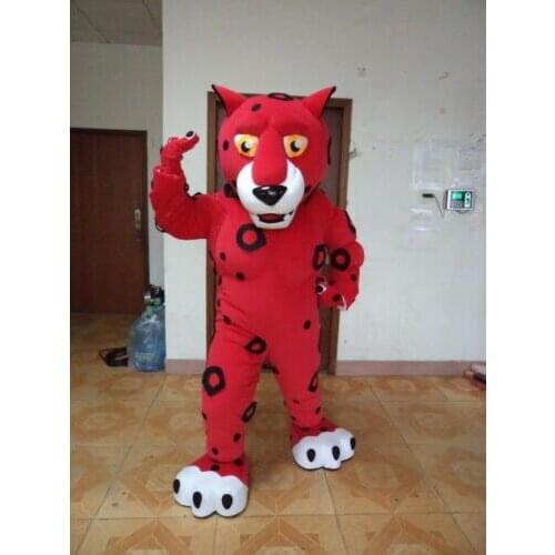 Halloween Red Tiger Mascot Costume Cosplay Party Game Fancy Dress Clothing Carnival Adults Advertising Parade Character Outfits