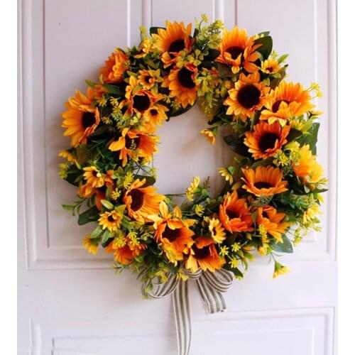 Beautiful Artificial Spring and Summer Wreath Front Door or Home Decoration