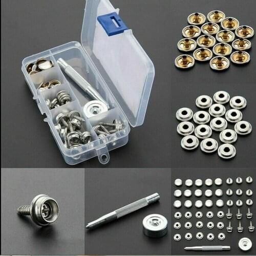 Snap Kit Tool Metal Screws Snaps fastener Kit for wool coat jacket backpacks cotton padded clothes Canvas Cover Furniture tents