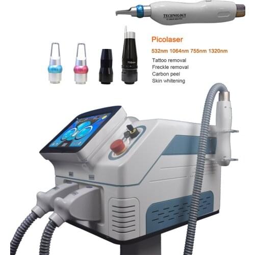 New technology 2 in 1 picoseocend laser tattoo remove diode laser hair removal 808nm laser hair removal machine factory price