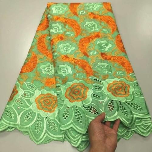 Latest swiss lace fabric african lace fabric 2021 high quality lace 100%cotton embroidery nigerian dry lace dubai fabric 5yards