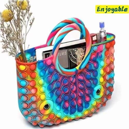 New PopPIt Push Bubble Fidget Toys Pencil Case Children Stress Relief Squeeze Toy Antistress Soft Squishy Kids Aldult Toys Gifts